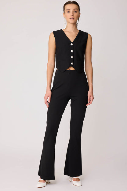 SPANISH PIECE WAIST ELASTANE TROUSERS WITH SIDE ZIPPER