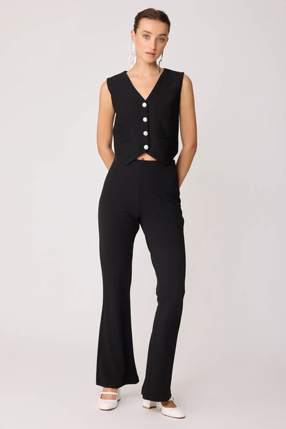 SPANISH PIECE WAIST ELASTANE TROUSERS WITH SIDE ZIPPER