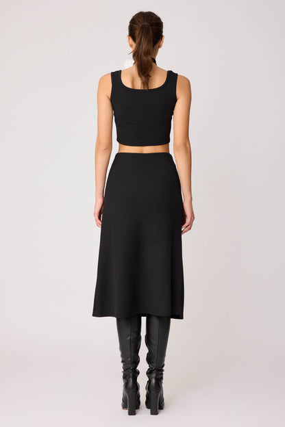 SIDE ZIPPERED MIDI HEIGHT SKIRT