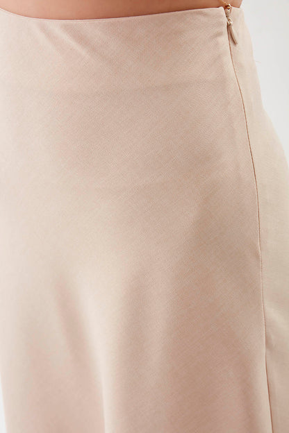 SIDE ZIPPERED MIDI HEIGHT SKIRT