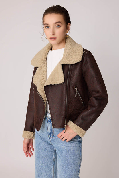 FAUX LEATHER BIKER JACKET
