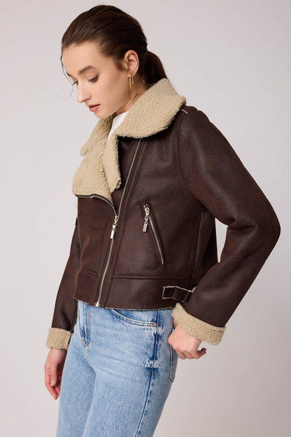 FAUX LEATHER BIKER JACKET