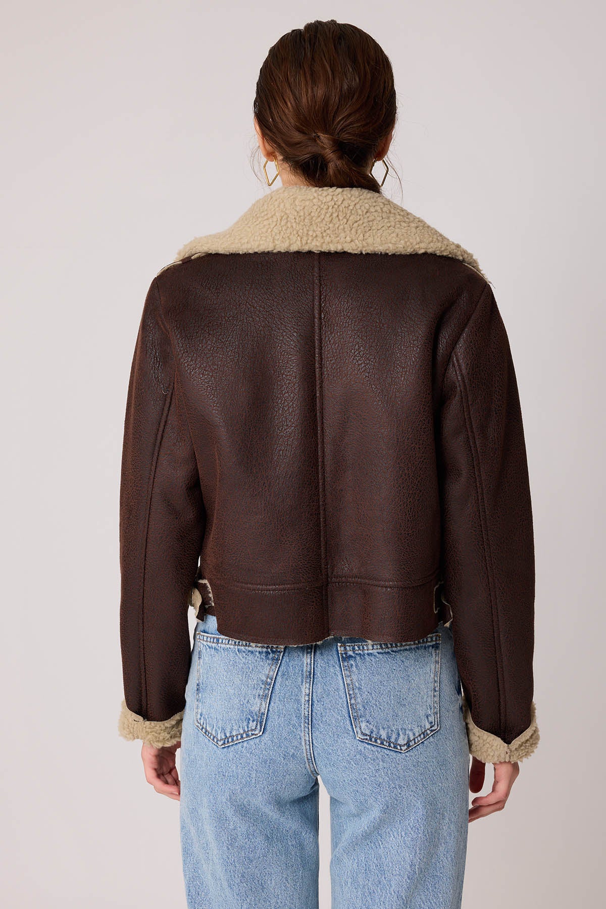 FAUX LEATHER BIKER JACKET