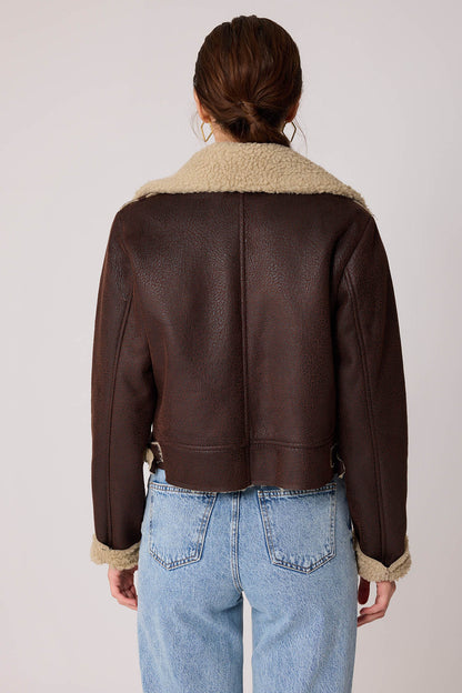 FAUX LEATHER BIKER JACKET