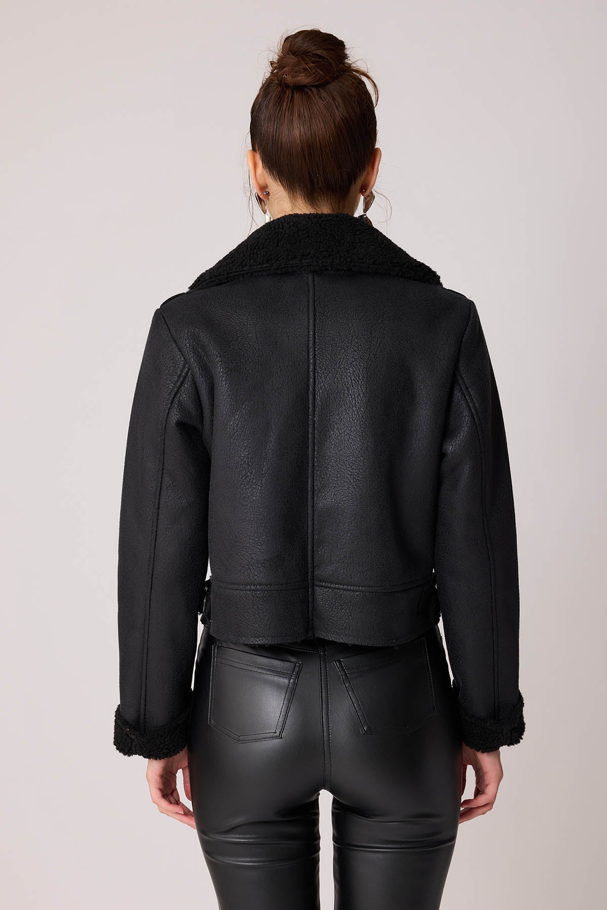 FAUX LEATHER BIKER JACKET