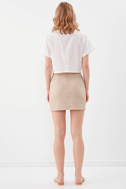 MINI-SKIRT WITH THE BRUSTS