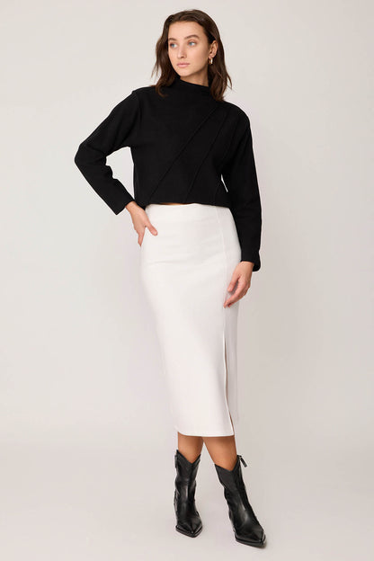 KNITTED SKIRT WITH ZIPPERS