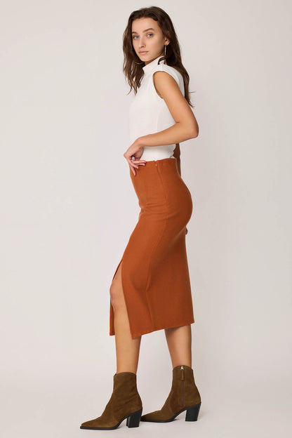 KNITTED SKIRT WITH ZIPPERS