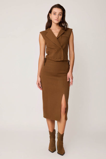 KNITTED SKIRT WITH ZIPPERS
