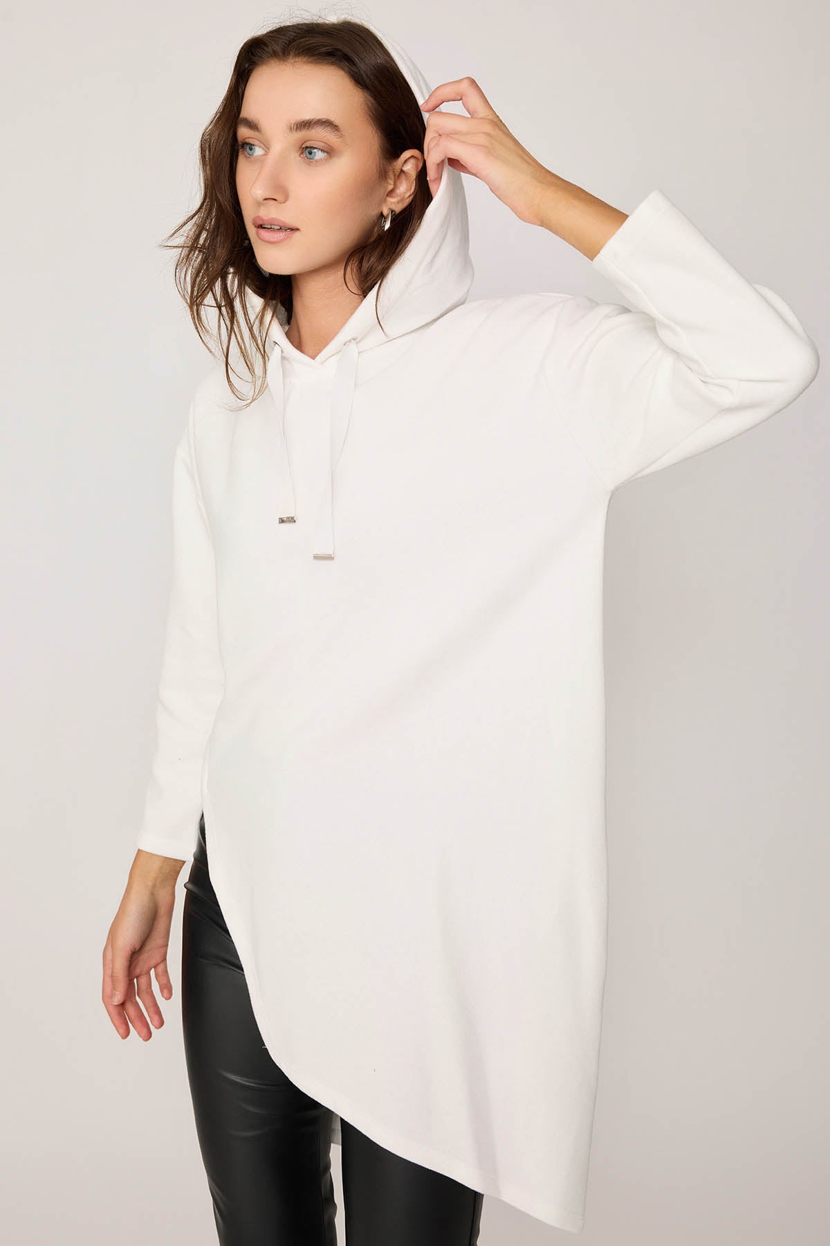 TUNIC WITH SPLIT HOODIE
