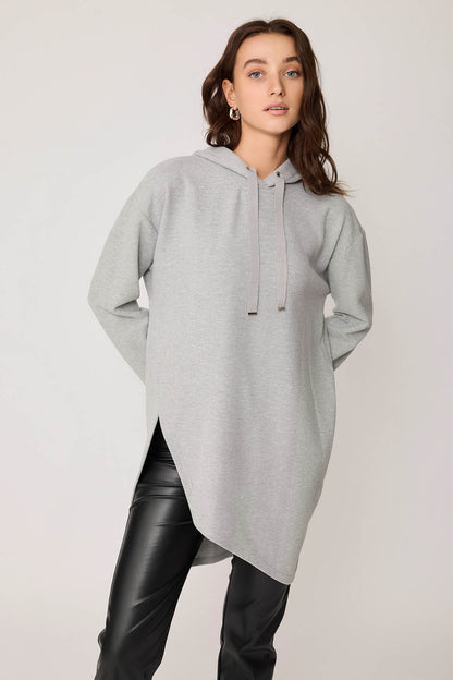 TUNIC WITH SPLIT HOODIE