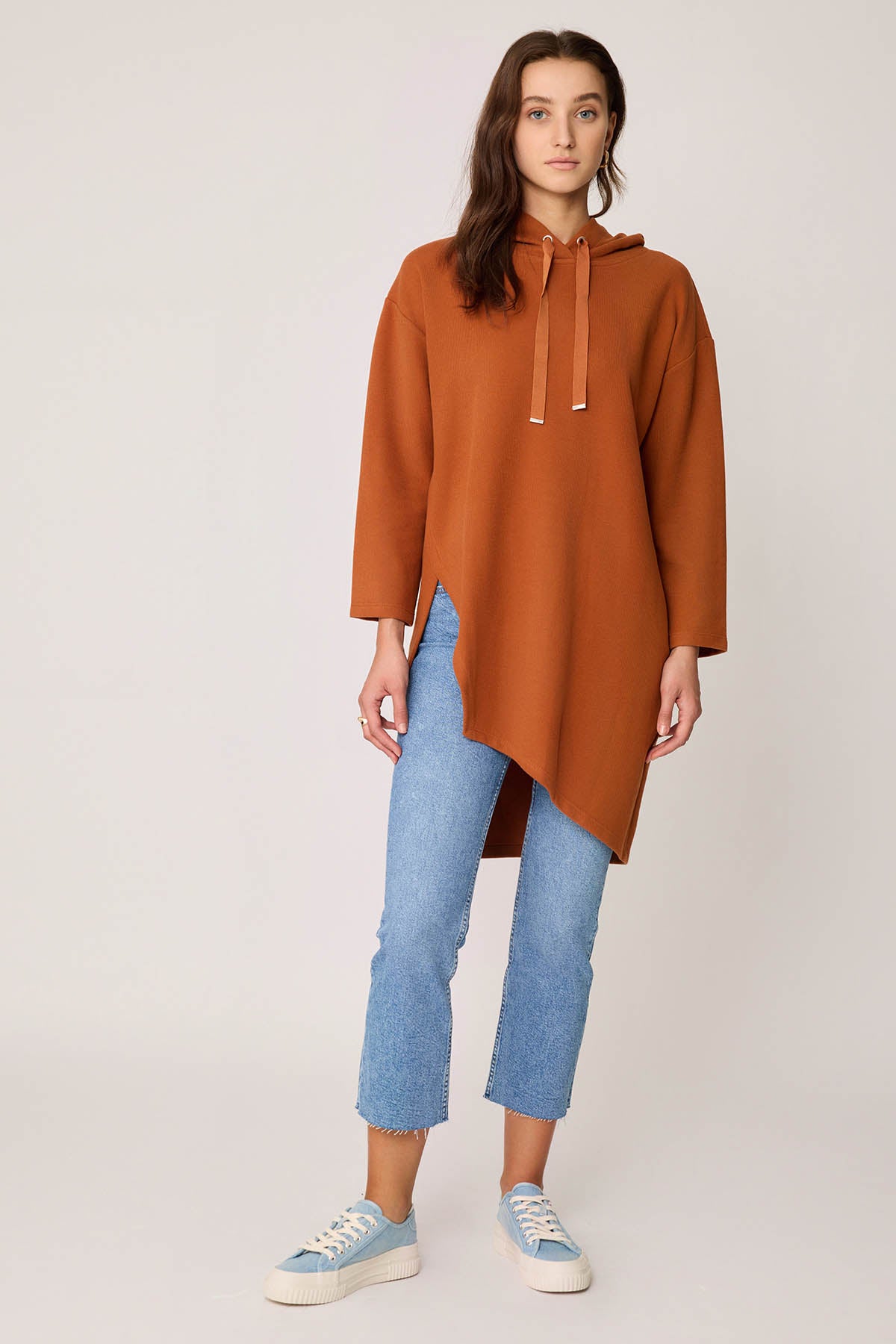 TUNIC WITH SPLIT HOODIE