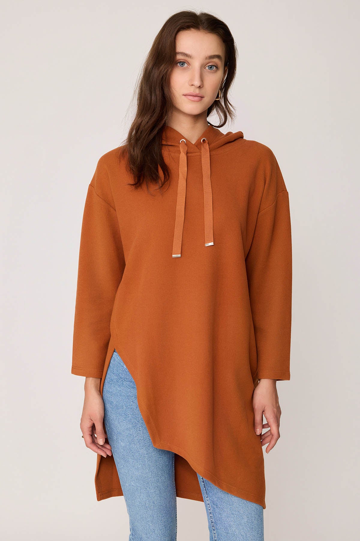 TUNIC WITH SPLIT HOODIE