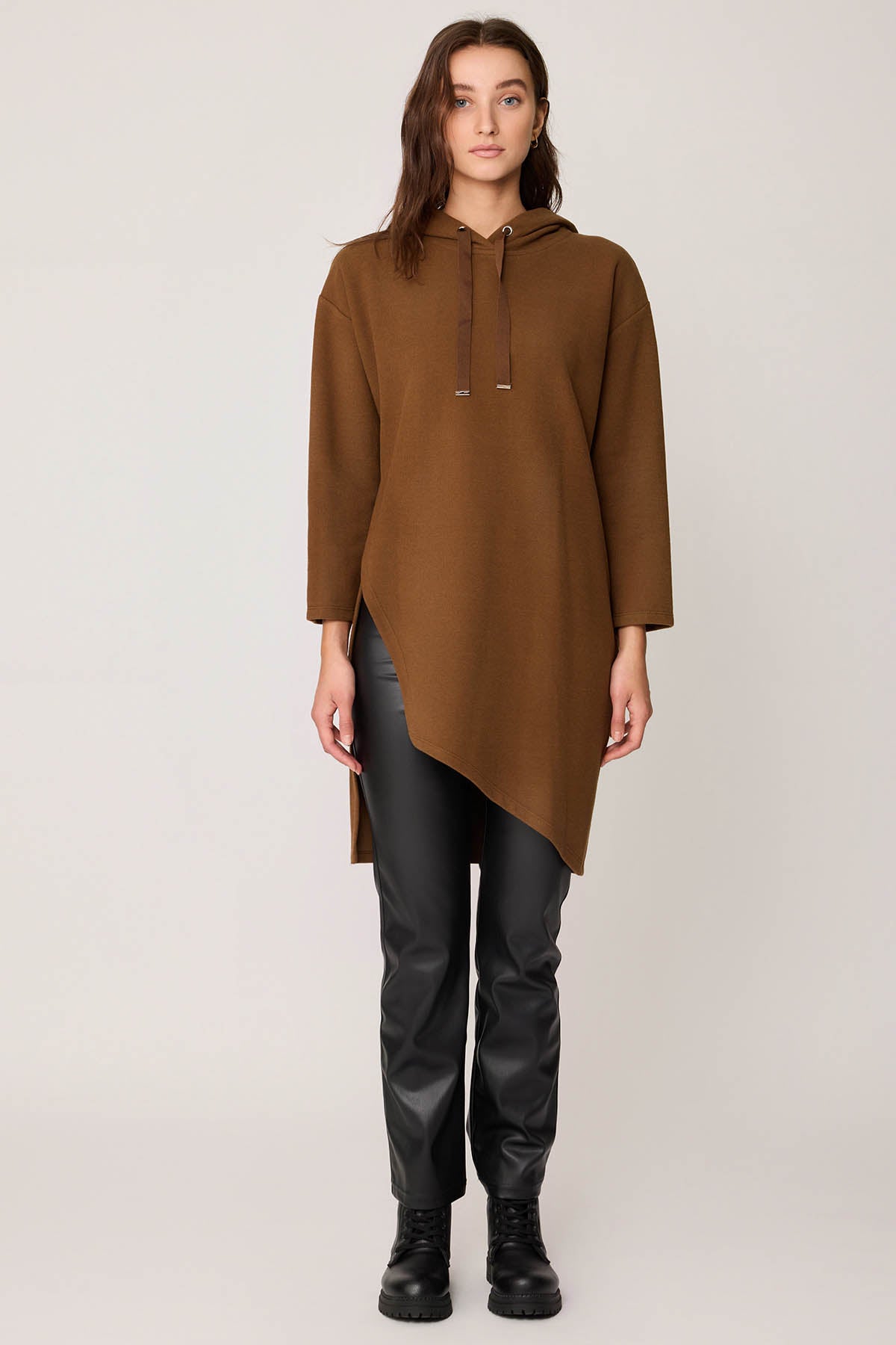 TUNIC WITH SPLIT HOODIE