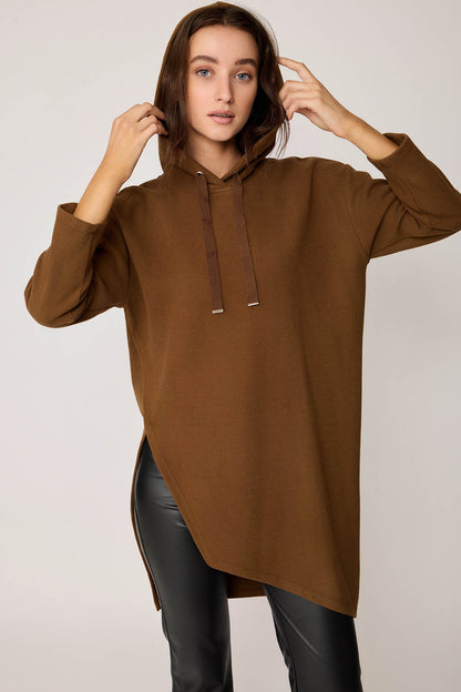 TUNIC WITH SPLIT HOODIE