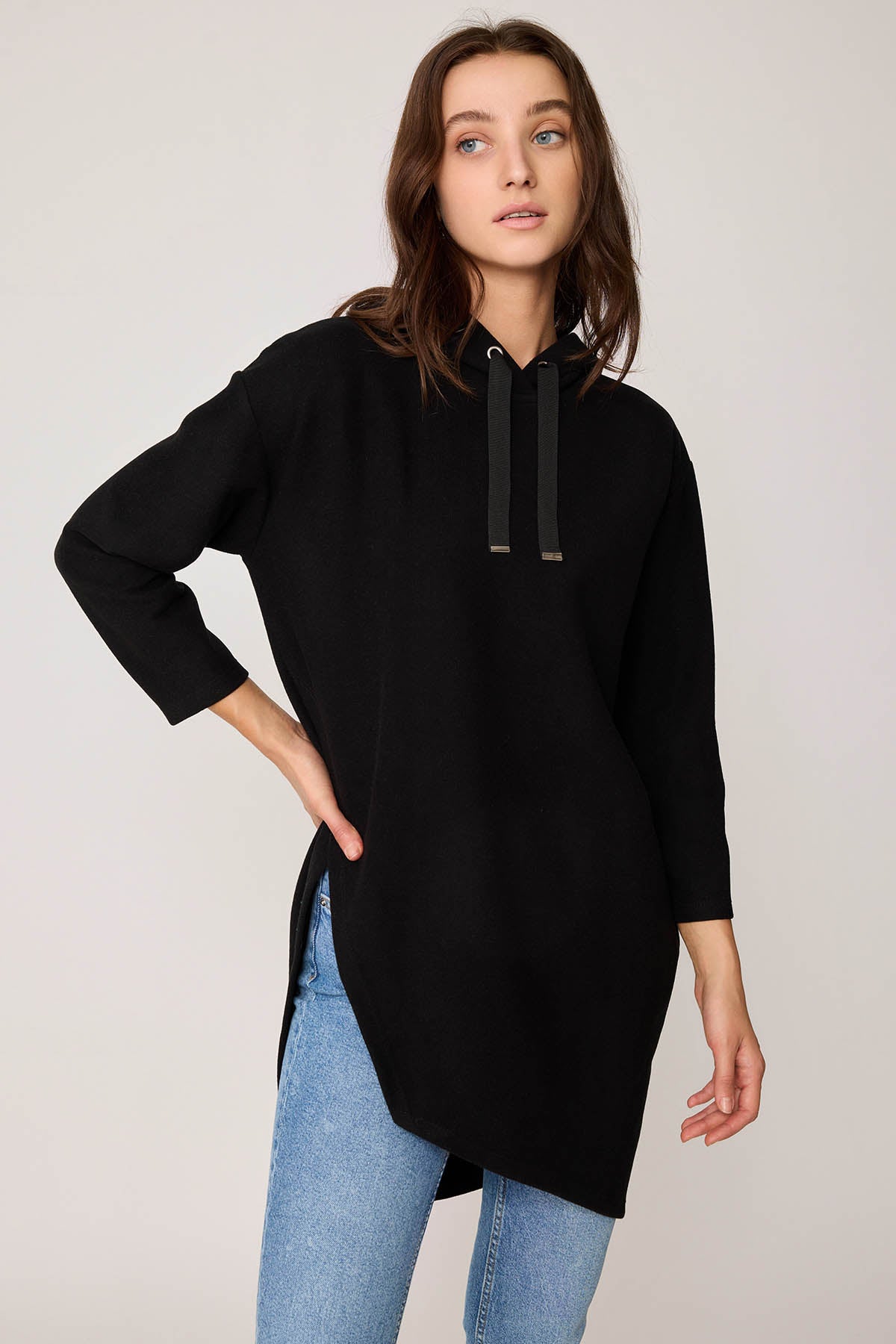 TUNIC WITH SPLIT HOODIE