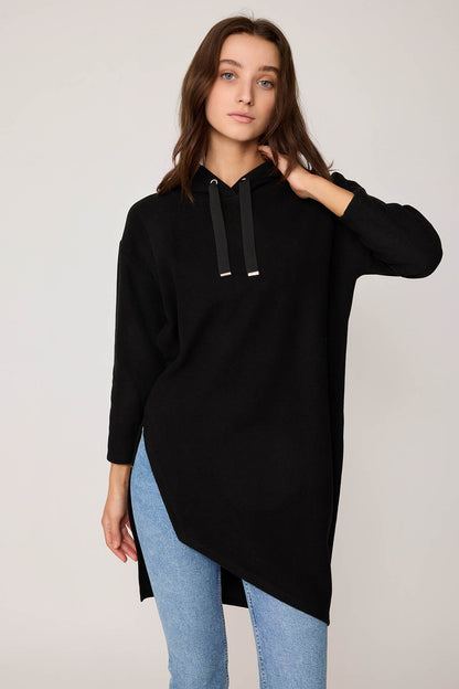 TUNIC WITH SPLIT HOODIE