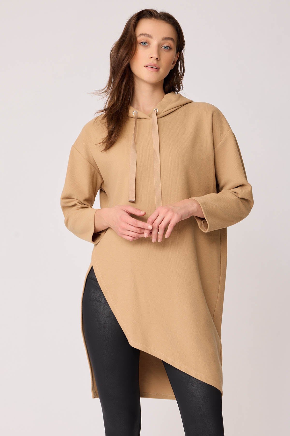 TUNIC WITH SPLIT HOODIE