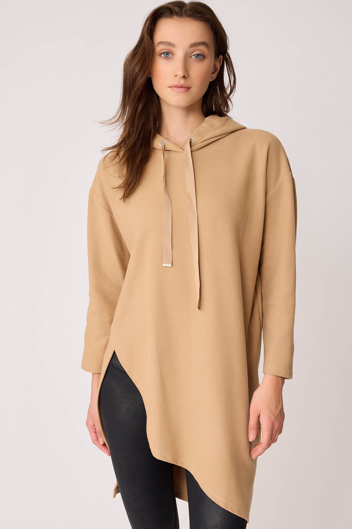 TUNIC WITH SPLIT HOODIE
