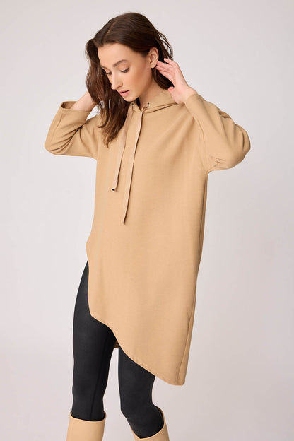 TUNIC WITH SPLIT HOODIE