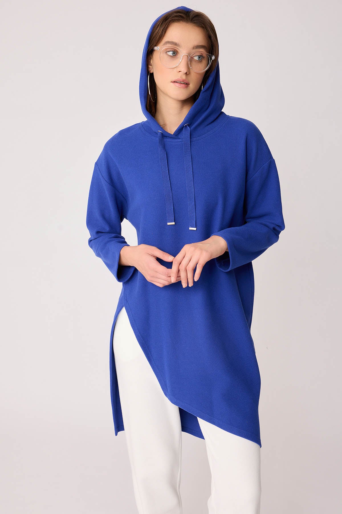 TUNIC WITH SPLIT HOODIE