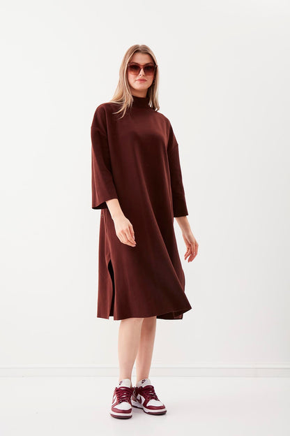 HIGH FASHION KNITTED ELEGANT DRESS