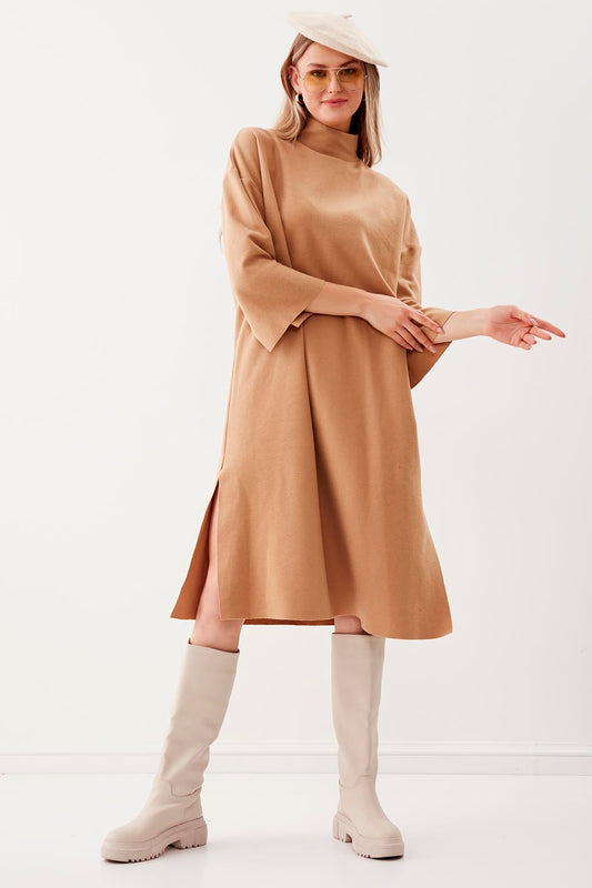 HIGH FASHION KNITTED ELEGANT DRESS