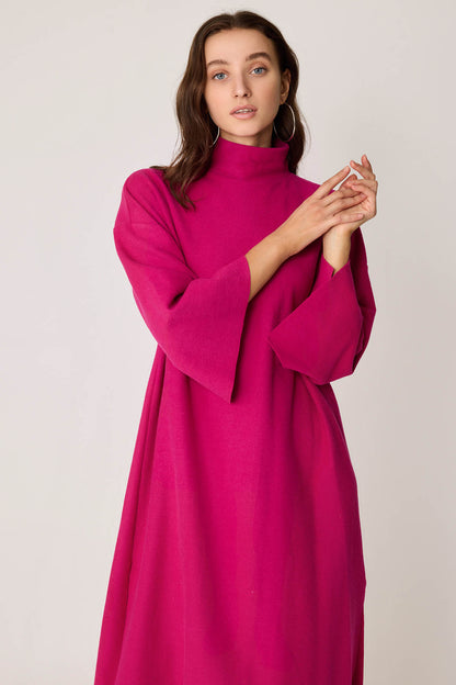HIGH FASHION KNITTED ELEGANT DRESS