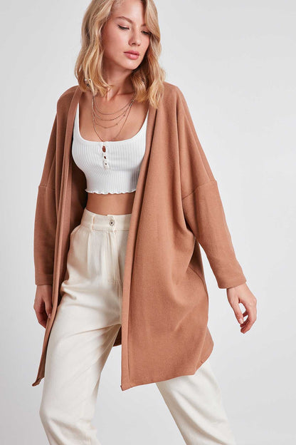 BAT SLEEVE KNITTED CARDIGAN