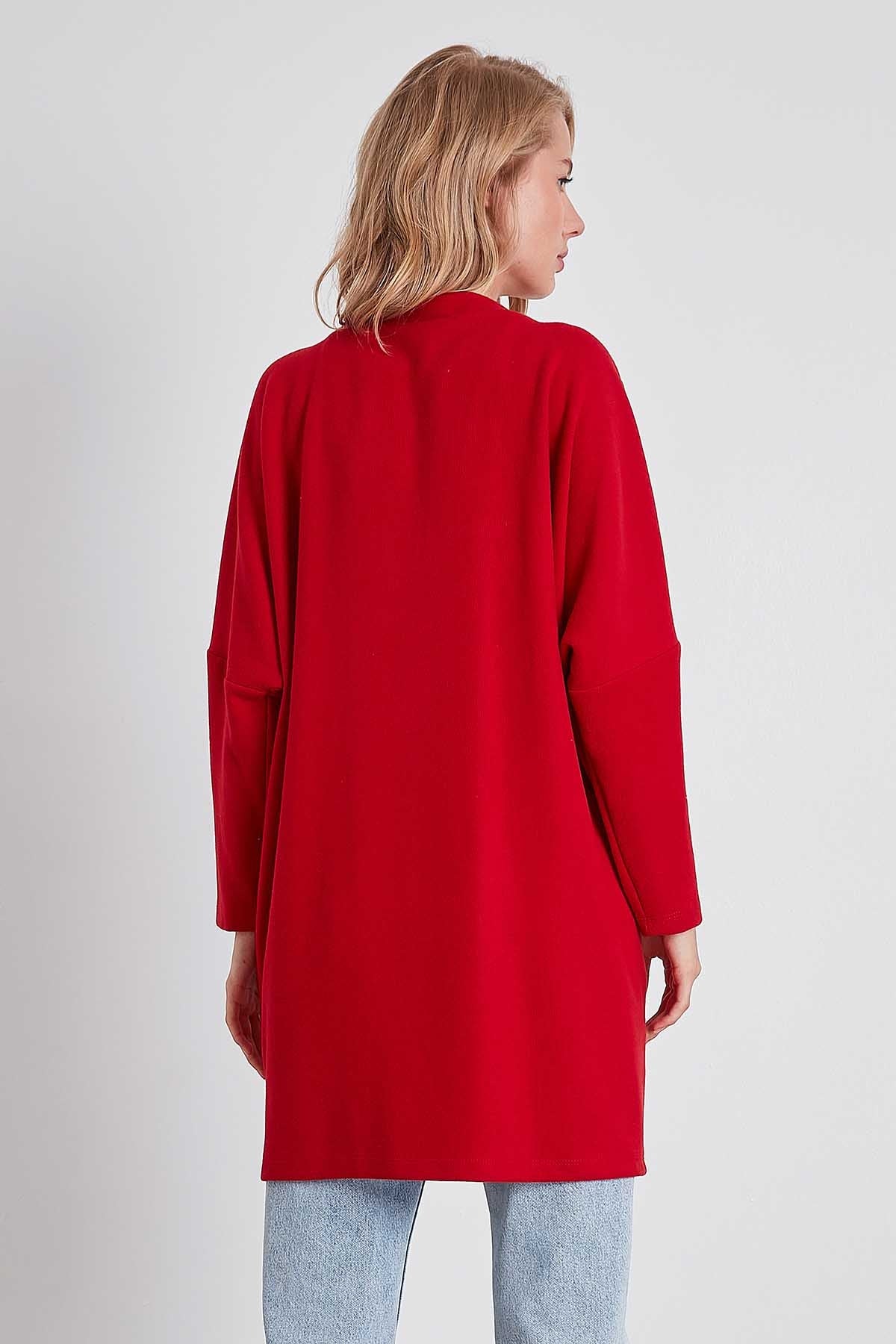 BAT SLEEVE KNITTED CARDIGAN