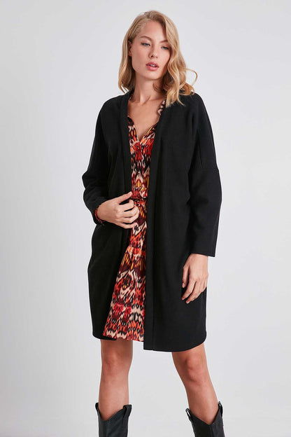 BAT SLEEVE KNITTED CARDIGAN