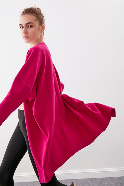 BAT SLEEVE KNITTED CARDIGAN