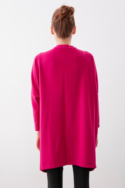 BAT SLEEVE KNITTED CARDIGAN
