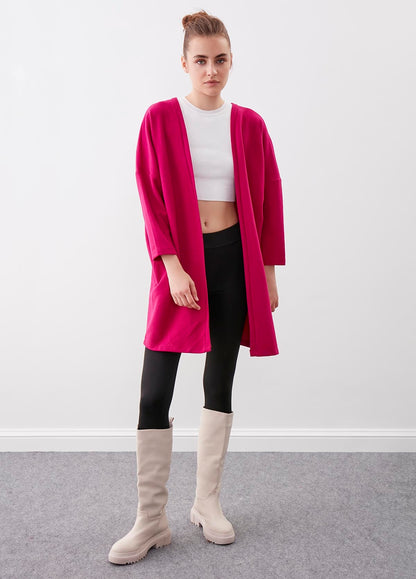 BAT SLEEVE KNITTED CARDIGAN