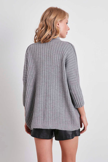 BAT SLEEVE LOOSE KNITTED CARDIGAN