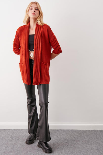 BAT SLEEVE LOOSE KNITTED CARDIGAN