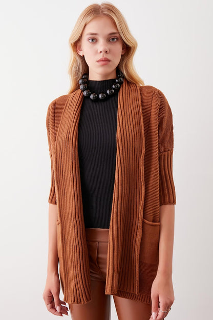 BAT SLEEVE LOOSE KNITTED CARDIGAN