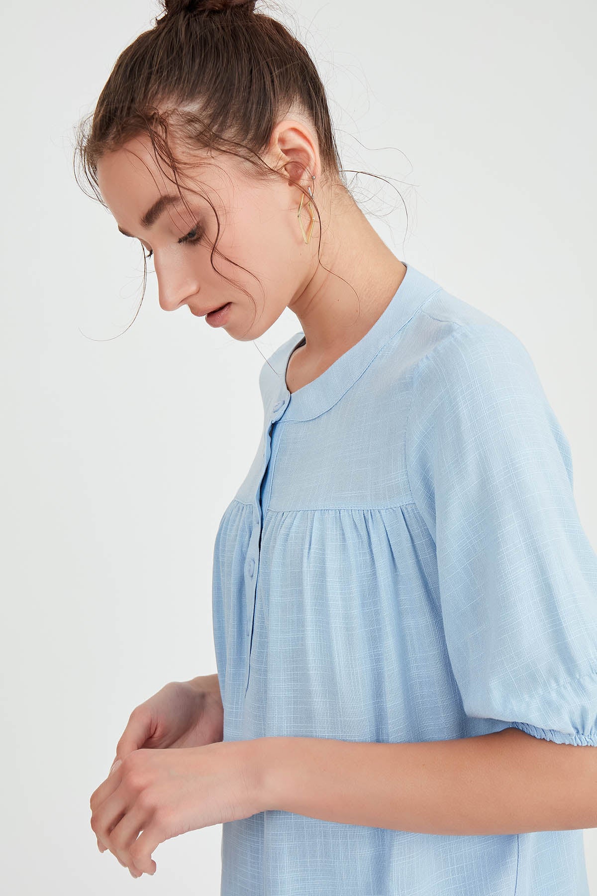 VISCOSE LINEN BLOUSE