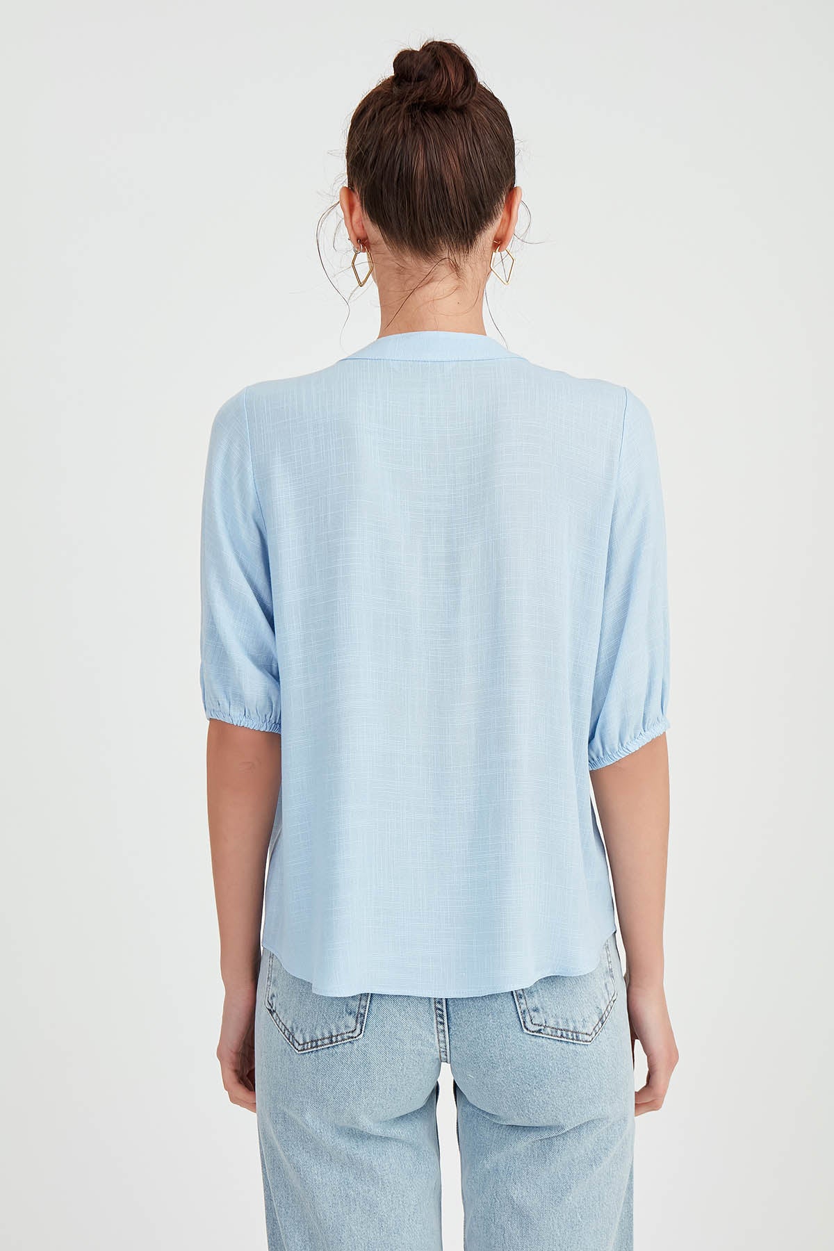 VISCOSE LINEN BLOUSE