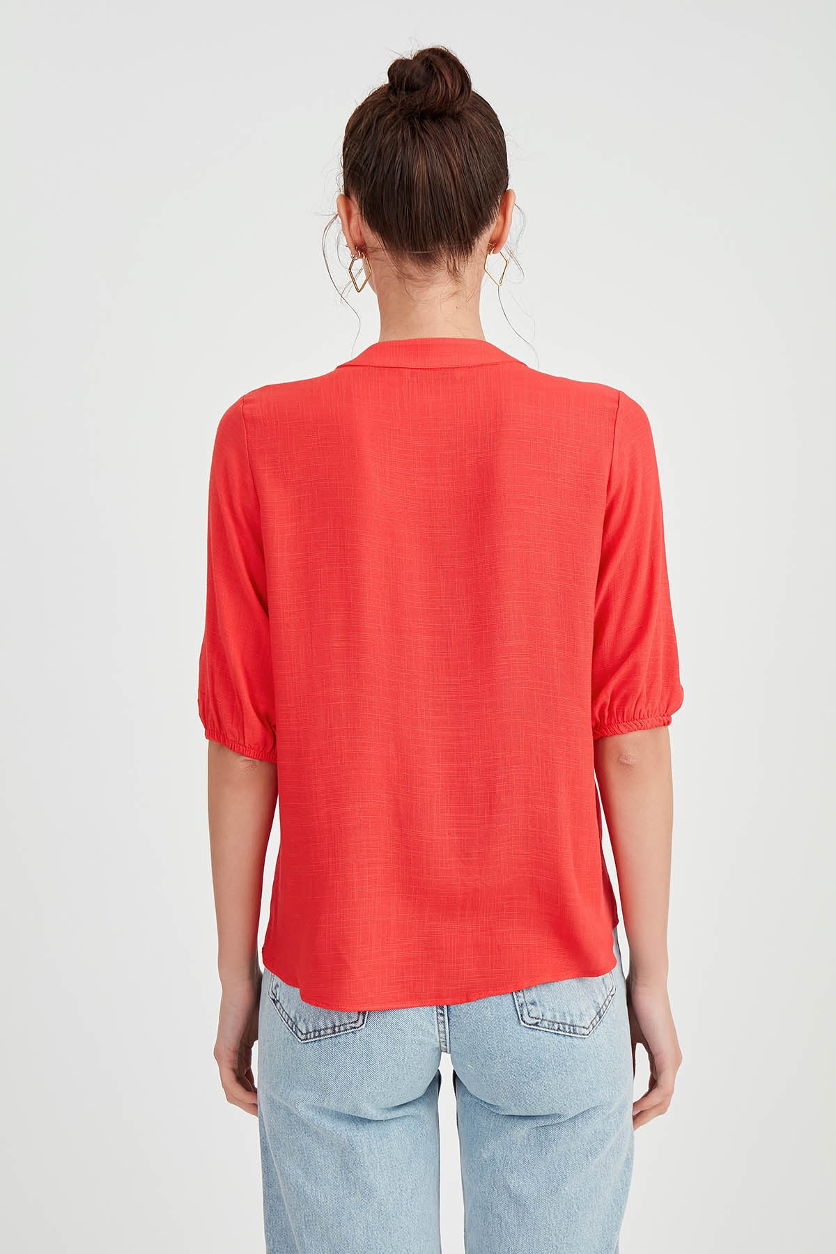 VISCOSE LINEN BLOUSE