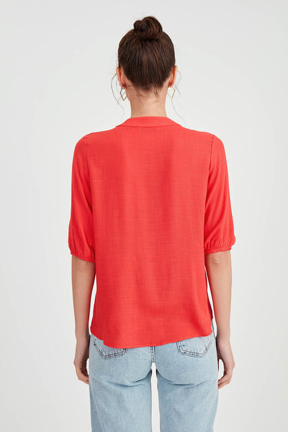 VISCOSE LINEN BLOUSE
