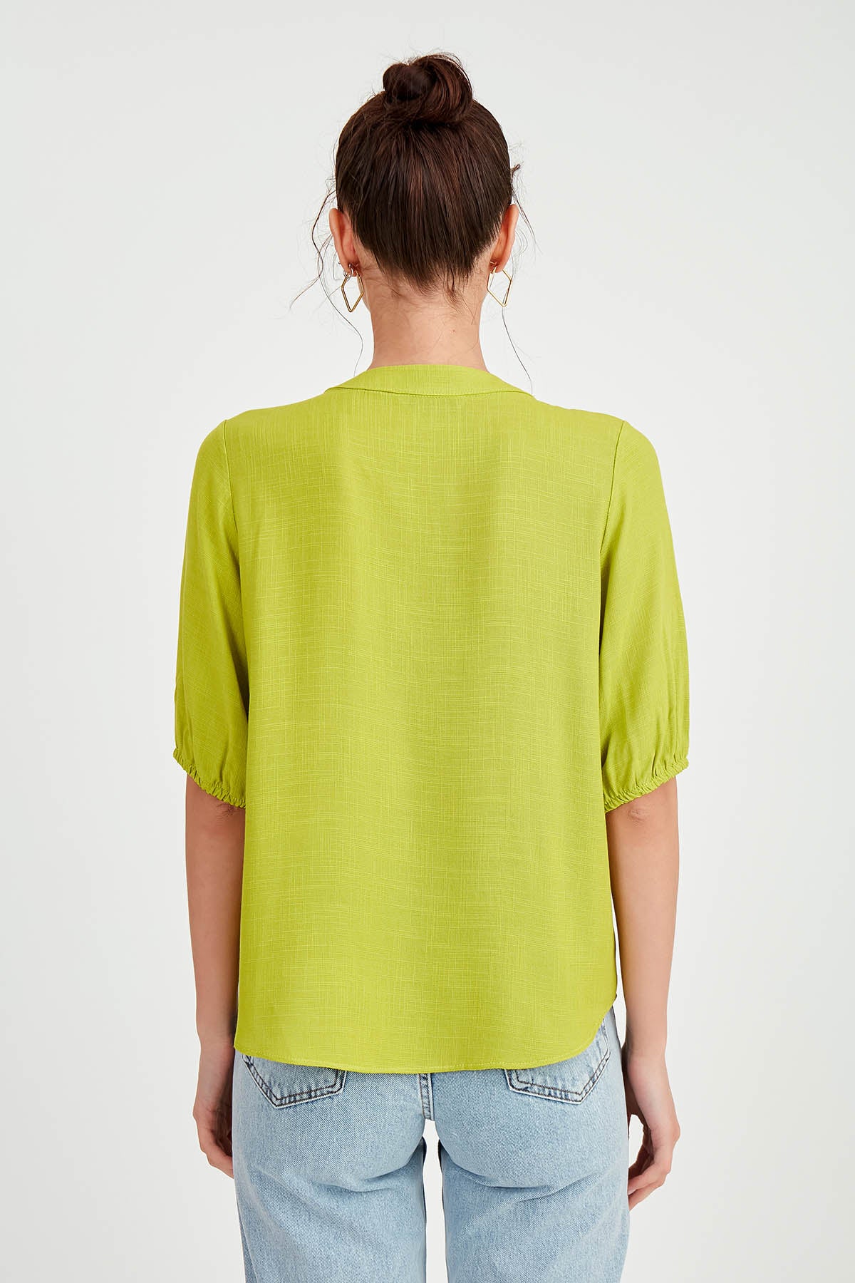 VISCOSE LINEN BLOUSE