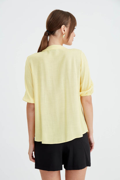 VISCOSE LINEN BLOUSE