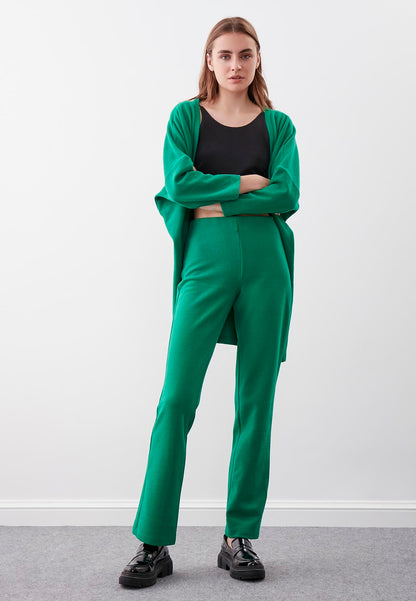 HIGH ELASTANE WAIST KNITTED TROUSERS