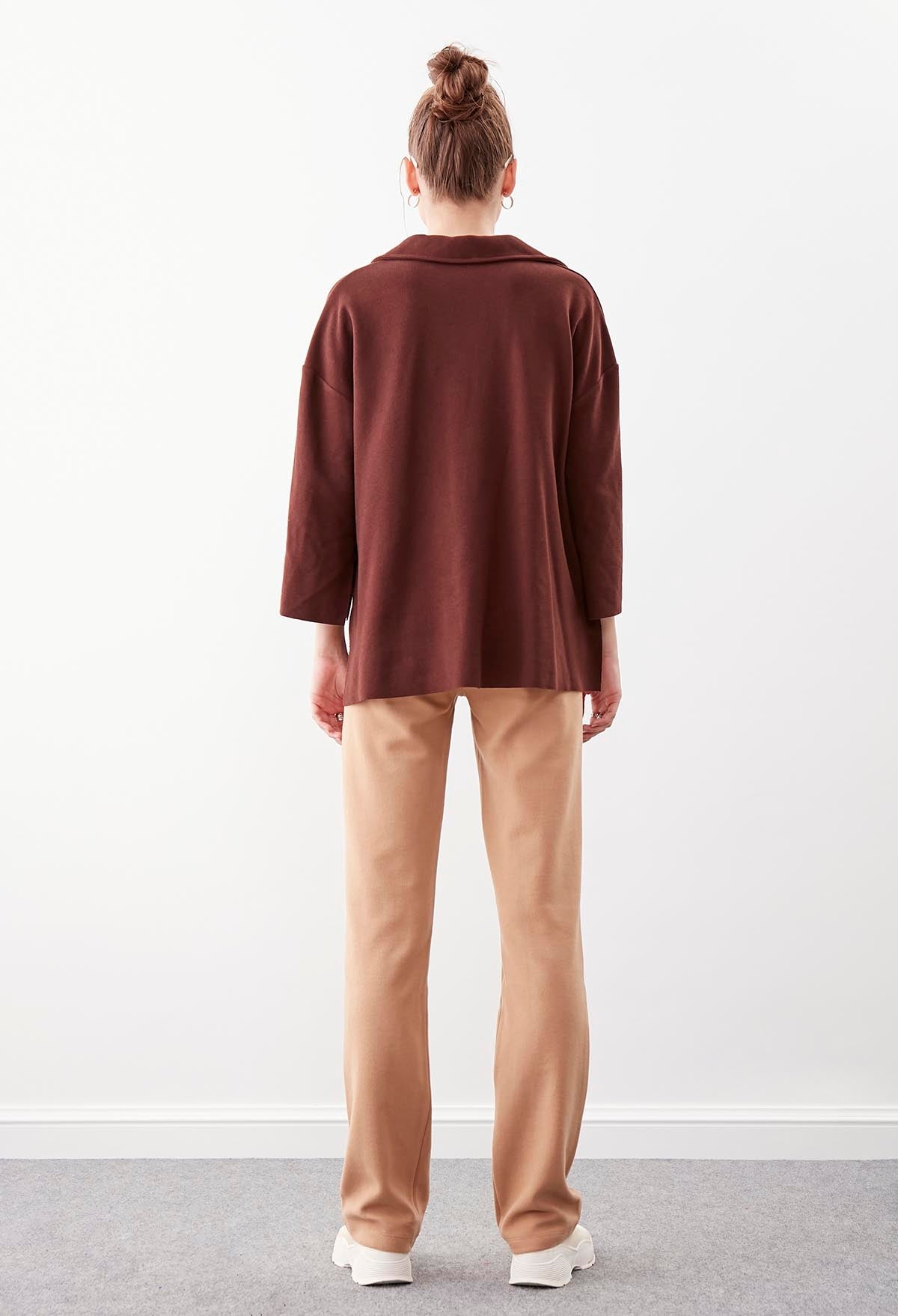 HIGH ELASTANE WAIST KNITTED TROUSERS