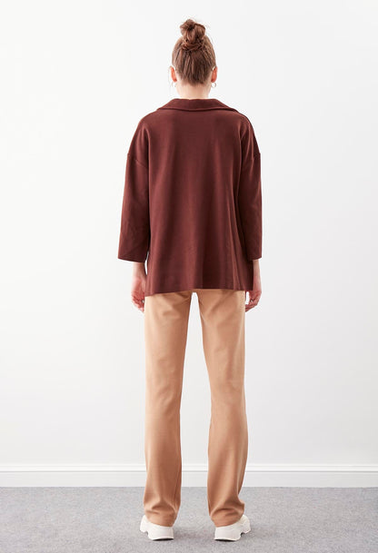 HIGH ELASTANE WAIST KNITTED TROUSERS