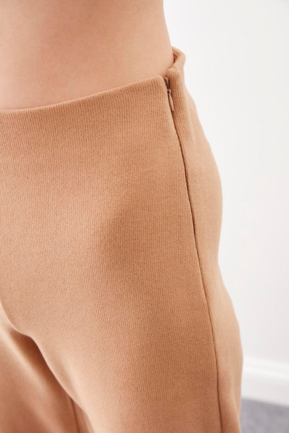 HIGH ELASTANE WAIST KNITTED TROUSERS