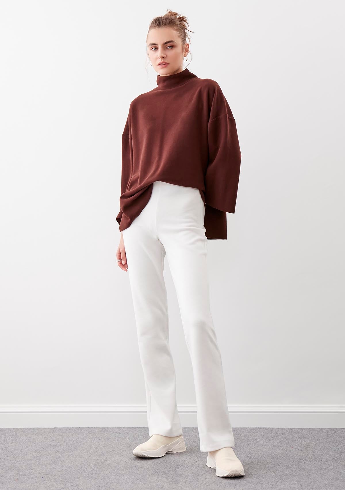 HIGH ELASTANE WAIST KNITTED TROUSERS