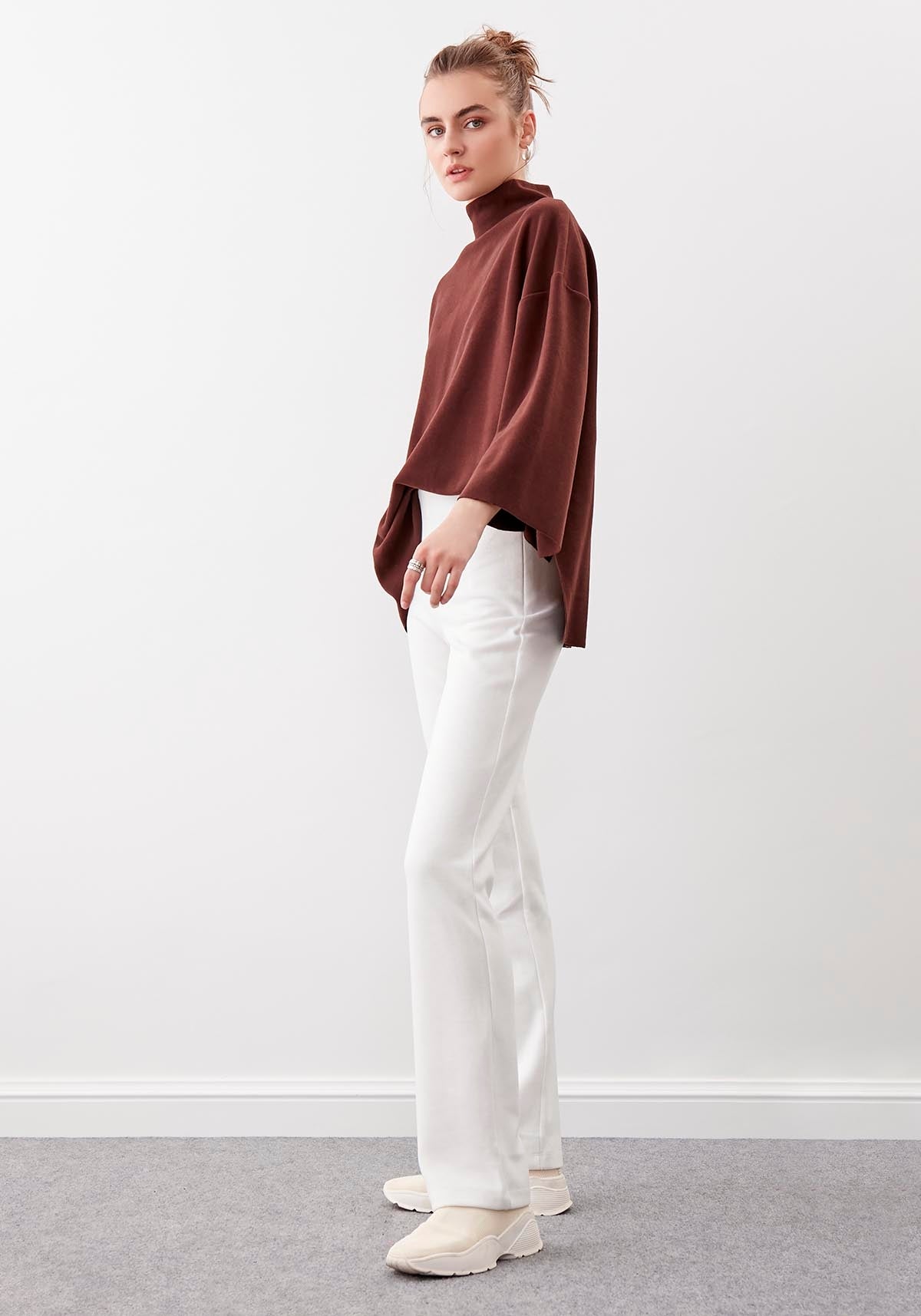 HIGH ELASTANE WAIST KNITTED TROUSERS