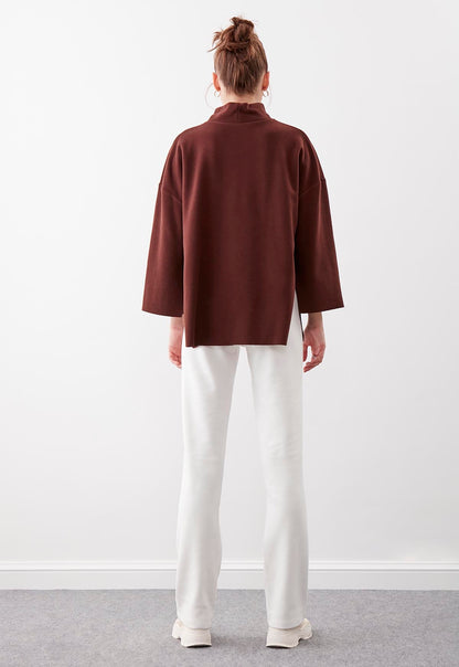 HIGH ELASTANE WAIST KNITTED TROUSERS